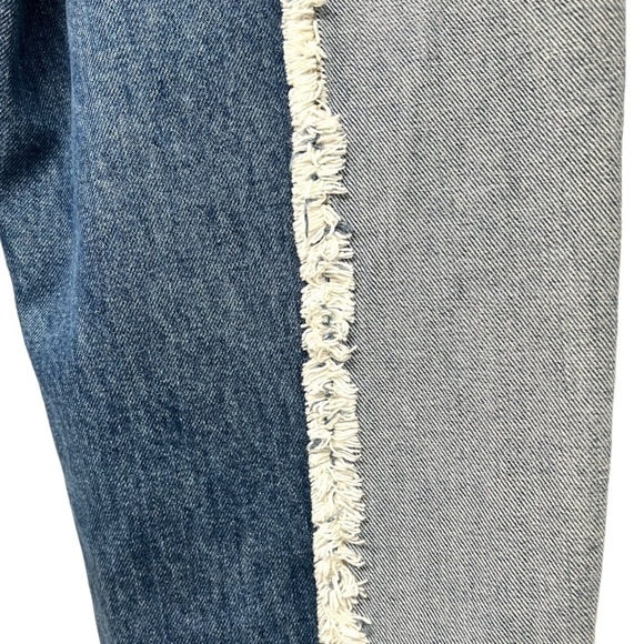 Carmar Marietta High Rise Two Tone Tapered Frayed Seams Denim Jeans Womens 26 - Picture 4 of 12